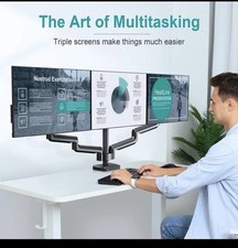 MOUNT PRO PR1032 Triple Monitor Desk Mount Adjustable Arms VESA Open Box picture