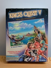 King's Quest V Sierra MS-DOS Big Box 10 Floppy Disks Manual UNTESTED picture