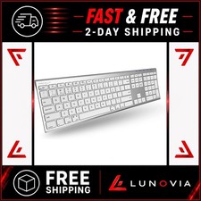 Macally Wireless Bluetooth Keyboard for Mac 110-Key Numeric Silver picture