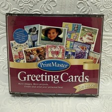 Print Master Greeting Cards Deluxe Win 98 2000 ME XP  PC Software picture
