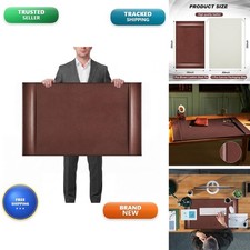 Saysurey 30 x 18 Inch Leather Desk Pad Side Rails Mat, Brown Saysurey-leather picture