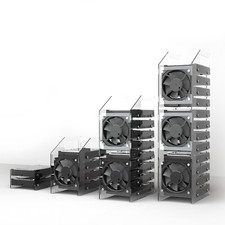 2/4/8/12 Bay Acrylic Hard Disk Rack 3.5 Inch HDD Bracket Holder Box Cage Case picture