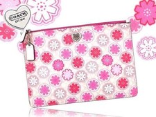 Coach Flower Print Signature Medium Tablet Tech Case Pouch F67784 picture