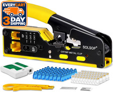 Solsop Pass Through RJ45 Crimp Tool Kit All-in-One Ethernet Crimper picture