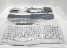 Vintage Logitech Cordless Desktop Pro Ergonomic Keyboard Mouse Receiver Set New picture