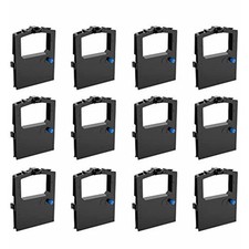 12 Pack Black Printer Ribbons for Okidata 52102001 52104001 ML320 321 picture