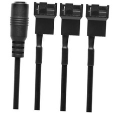 CRJ DC Plug to 3 PC Fan Power Adapter Cable -5-inch (38cm) - 3 - Three Fan 1 picture