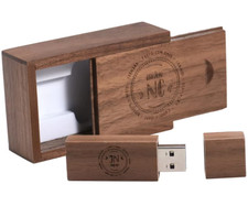 Custom Logo Wood Box USB2.0 Flash Drives 32GB 64GB 128GB Pen Drive Memory Stick picture