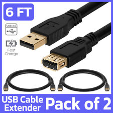 2 Pack USB 3.0 Extension Cable 6 Feet USB Type-A Male to Female Extender Cord picture