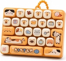 Keyboard Fidget Toy, 26-Key Clicky Keyboard Clicker for Stress Relief (Yellow) picture