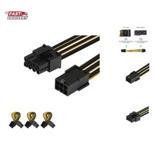 6 Pin to 8 Pin PCIe Express PCIe Graphics Video Card Power Cable Adapter 3 Pa... picture