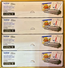 4x Brother TN221BK Black Toner Cartridges Genuine OEM NEW SEALED picture