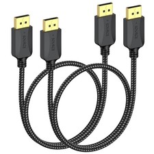 DisplayPort to DisplayPort Cable 1.5 ft, 2-Pack Thin DP Display Port Cable Ad... picture