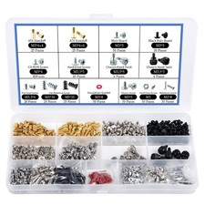 502PC Computer Motherboard Screws Kit, 502PCS, Metallic, Red, Black & Brass picture