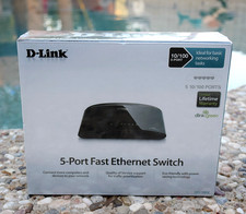 D-LINK 10/100 Computer Networking 5-Port Ethernet Switch #DES-1005E, Brand NEW picture
