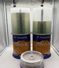 Approx 400 Total Blank DVD-R Lot 16x 4.7GB 120min Verbatim Memorex Open Box picture
