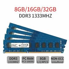 For Kingston 32GB 16GB 8G PC3-10600U DDR3 1333Mhz KVR1333D3N9/8G DIMM RAM Lot UH picture