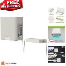 Professional White Wall Mount for AT&T Fiber Modem - Includes Power Brick Holder picture