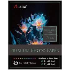 Lot 20-300 A-SUB Double-Sided Photo Paper 74lb 280g Satin Soft Glossy for Inkjet picture