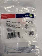 New (1) Leviton 61110-RO6 CAT6 Extreme Connector T568 A/B Wiring - Orange (1pk) picture