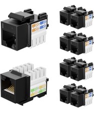 10Gbps Cat6 Keystone Jack 35-Pack RJ45 Keystone Jack 90-Degree Ethernet Keystone picture