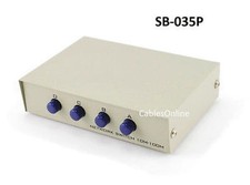 Compact 4-Way RJ45 Ethernet Network Push Button Metal Mini Switch Box, SB-035P picture