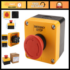 10-Pack Red E-Stop Button, 1NO1NC 660V 10A Waterproof Emergency Switch picture
