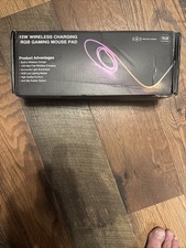 15W Wireless Charging RGB Gaming Mouse Pad Large LED Extended Mat Phone Charger picture