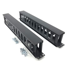 QiaoYoubang 2 Pack 1U 12 Slot Horizontal Rack Mount Cable PCMB12S2PC  picture