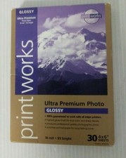 PRINT WORKS GLOSSY ULTRA PREMIUM 30 4X6 SHEETS picture