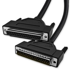 DB37 37 Pin Straight Through Serial Cable Shielded Female Male Black 9.8 FT picture