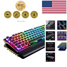 Wired 108-Key Steampunk Mechanical Gaming Keyboard - Clicky Blue Switches picture