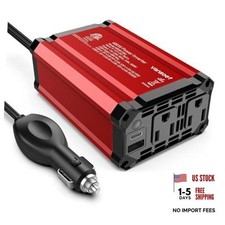 400W Car Power Inverter for Vehicles DC 12V to AC 110V Inverter Red picture