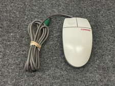 Vintage Compaq PS/2 Ball Mouse M-S34-6MD Retro PC Beige 90s Computer picture