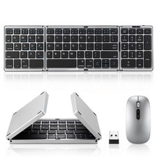 Foldable Keyboard and Mouse, Bluetooth Dual Model Folding, 2.4G + BT5.0 x 3, ... picture