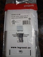Legrand P/N 403HDJ12-88 FP WHITE Rear Load Lot Of 10 picture
