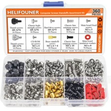PC Computer Screws Standoffs Set Kit 360 Pieces Hard Drive Motherboard Case Fan picture