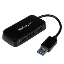 StarTech Portable 4 Port SuperSpeed Mini USB 3.0 Hub - Black (ST4300MINU3B) picture