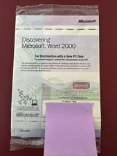 new sealed Discovering Microsoft Word 2000 w/Product Key CD-ROM Software picture