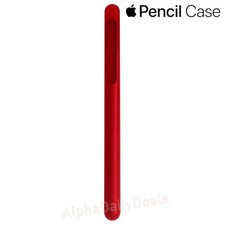Genuine OEM Apple Pencil Pro 1st 2nd Gen Case Holder Cover - Red Leather picture