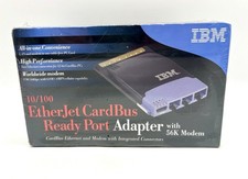 IBM 10/100 EtherJet CardBus Ready Port Adapter 56K Modem P34L3901 Sealed NOS picture