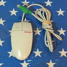 VINTAGE COMPAQ M-S34 2 BUTTON MECHANICAL PS2 MOUSE DS-BIN6-2 picture