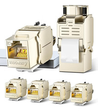 STP Self-Locking Zinc-Alloy CAT8 RJ45 Keystone Jack with Zip Tie Free Design, Hi picture