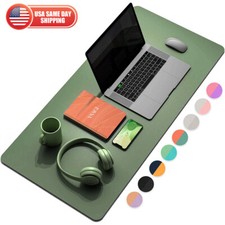 Large Leather Dual Sided Desk Pad Non-Slip Mouse Pad Office Home Writing Mat picture