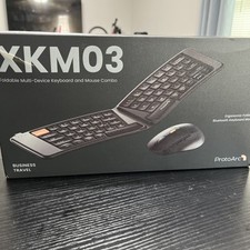 ProtoArc Foldable Keyboard & Mouse, XKM03 Folding Bluetooth Computer Keyboard picture