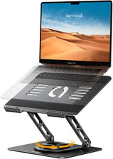 Lamicall Adjustable Laptop Stand for Desk 360° Rotating Base for 10-17.3'' | Alu picture