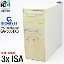 3x ISA Slot Gigabyte GA-586TX3 AMD K6 166MHz Computer PC Parallel Sound LPT USB picture