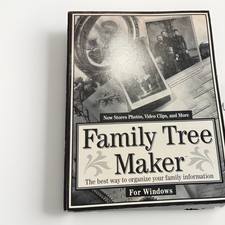 Vintage 1994 Family Tree Maker Windows Banner Blue Software 2nd Edition Manual picture