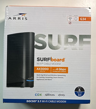 NEW Arris Surfboard G34 WiFi6 Cable Modem Ax3000 up to 4 Gbps Speeds Docsis 3.1 picture