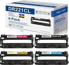 Compatible Drum Unit Set Replacement Brother DR221CL Black Cyan Magenta Yellow picture